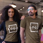 Custom Business Corporate Logo Employee Uniform T-shirt<br><div class="desc">Bevorder uw bedrijf op uw T-shirt, waar u ook gaat. Creëer uw eigen T-shirt met eigen merk met uw eigen logo. De afdruk kan op de voorzijde, het zakgedeelte en de achterzijde worden geplaatst. Het dragen van promotionele t-shirts met uw zakelijke logo bij commerciële shows en andere bedrijfsevenementen helpen anderen...</div>