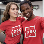 Custom Business Corporate Logo Employee Uniform T-shirt<br><div class="desc">Bevorder uw bedrijf op uw T-shirt, waar u ook gaat. Creëer uw eigen T-shirt met eigen merk met uw eigen logo. De afdruk kan op de voorzijde, het zakgedeelte en de achterzijde worden geplaatst. Het dragen van promotionele t-shirts met uw zakelijke logo bij commerciële shows en andere bedrijfsevenementen helpen anderen...</div>