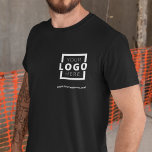 Custom Business Corporate Logo Employee Uniform T-shirt<br><div class="desc">Bevorder uw bedrijf op uw T-shirt, waar u ook gaat. Creëer uw eigen T-shirt met eigen merk met uw eigen logo. De afdruk kan op de voorzijde, het zakgedeelte en de achterzijde worden geplaatst. Het dragen van promotionele t-shirts met uw zakelijke logo bij commerciële shows en andere bedrijfsevenementen helpen anderen...</div>