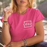Custom Business Corporate Logo Employee Uniform T-shirt<br><div class="desc">Bevorder uw bedrijf op uw T-shirt, waar u ook gaat. Creëer uw eigen T-shirt met eigen merk met uw eigen logo. De afdruk kan op de voorzijde, het zakgedeelte en de achterzijde worden geplaatst. Het dragen van promotionele t-shirts met uw zakelijke logo bij commerciële shows en andere bedrijfsevenementen helpen anderen...</div>