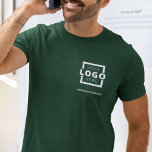Custom Business Corporate Logo Employee Uniform T-shirt<br><div class="desc">Bevorder uw bedrijf op uw T-shirt, waar u ook gaat. Creëer uw eigen T-shirt met eigen merk met uw eigen logo. De afdruk kan op de voorzijde, het zakgedeelte en de achterzijde worden geplaatst. Het dragen van promotionele t-shirts met uw zakelijke logo bij commerciële shows en andere bedrijfsevenementen helpen anderen...</div>