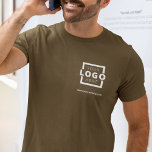 Custom Business Corporate Logo Employee Uniform T-shirt<br><div class="desc">Bevorder uw bedrijf op uw T-shirt, waar u ook gaat. Creëer uw eigen T-shirt met eigen merk met uw eigen logo. De afdruk kan op de voorzijde, het zakgedeelte en de achterzijde worden geplaatst. Het dragen van promotionele t-shirts met uw zakelijke logo bij commerciële shows en andere bedrijfsevenementen helpen anderen...</div>