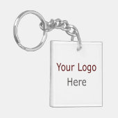 Custom Business Corporate Logo Merkpromotie Sleutelhanger (Voorkant Links)