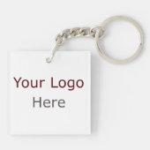Custom Business Corporate Logo Merkpromotie Sleutelhanger (Achterkant)