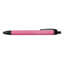 Custom Business Corporate Logo, Naam Wit op Roze