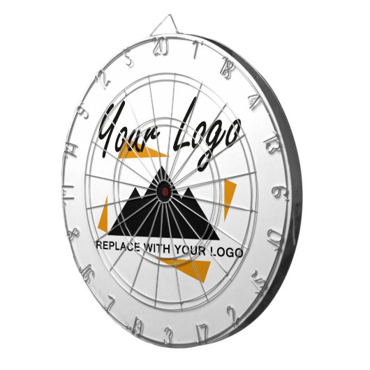 Custom Business Design Voeg uw bedrijf Logo toe Dartbord (Voorkant Rechts)