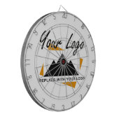 Custom Business Design Voeg uw bedrijf Logo toe Dartbord (Voorkant Links)