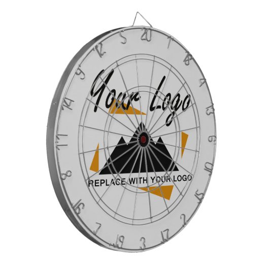 Custom Business Design Voeg uw bedrijf Logo toe Dartbord (Voorkant Links)