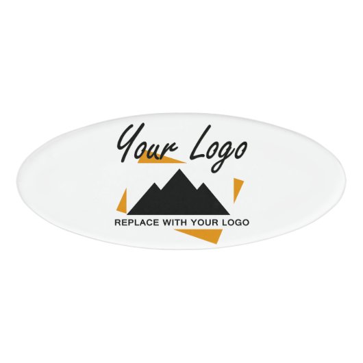 Custom Business Design Voeg uw bedrijf Logo toe Naambadge (Voorkant)
