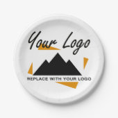 Custom Business Design Voeg uw bedrijf Logo toe Papieren Bordje (Voorkant)