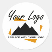 Custom Business Design Voeg uw bedrijf Logo toe Ronde Sticker (Voorkant)