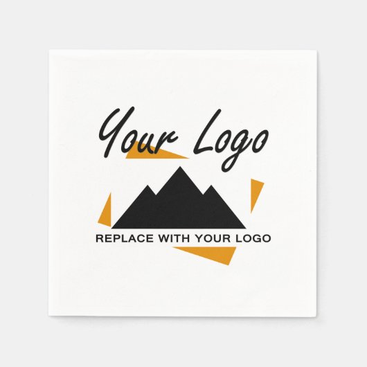Custom Business Design Voeg uw bedrijf Logo toe Servet (Voorkant)