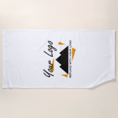 Custom Business Design Voeg uw bedrijf Logo toe Strandlaken (Voorkant)