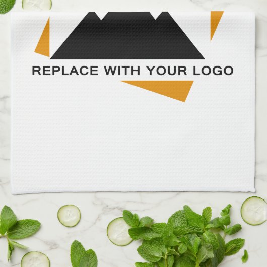 Custom Business Design Voeg uw bedrijf Logo toe Theedoek (Gevouwen)