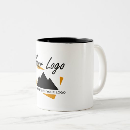 Custom Business Design Voeg uw bedrijf Logo toe Tweekleurige Koffiemok (Voorkant rechts)