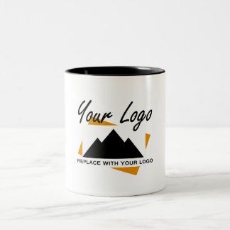 Custom Business Design Voeg uw bedrijf Logo toe Tweekleurige Koffiemok