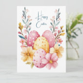 Custom Business Easter Greeting Card  Kaart (Staand voorkant)