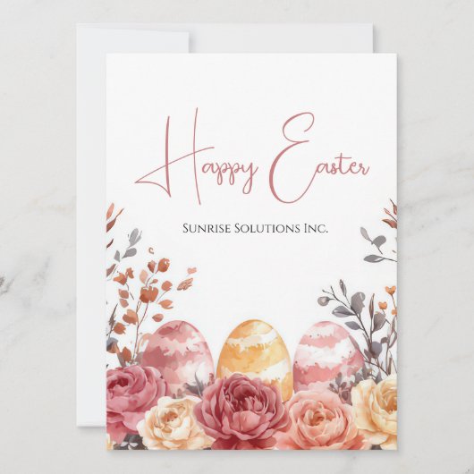 Custom Business Easter Greeting Card  Kaart (Voorkant)