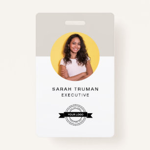 Custom Business Employee Kaart minimalistisch & mo Badge