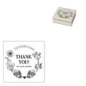 Custom Business Floral Dank u Rubberstempel (Gestempeld)
