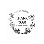 Custom Business Floral Dank u Rubberstempel (Afrduk)