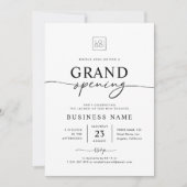 Custom Business Grand Opening Minimalistische Part Kaart (Voorkant)