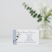 Custom Business Great Blue Heron Bird QR-code Visitekaartje (Staand voorkant)