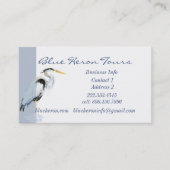 Custom Business Great Blue Heron Bird QR-code Visitekaartje (Voorkant)