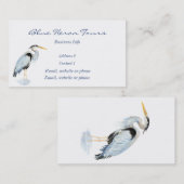 Custom Business Great Blue Heron Bird Visitekaartje (Voorkant / Achterkant)