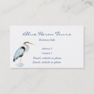 Custom Business Great Blue Heron Bird Visitekaartje