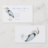 Custom Business Great Blue Heron Bird Visitekaartje (Voorkant / Achterkant)