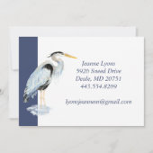 Custom Business Great Blue Heron Vogel Business Bedankkaart (Voorkant)