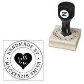 Custom Business Handmade Met Liefde Ronde Rubberstempel (Gestempeld)