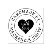 Custom Business Handmade Met Liefde Ronde Rubberstempel (Afrduk)