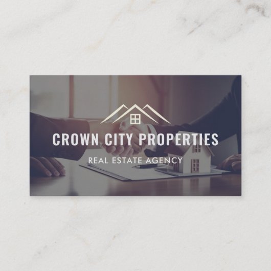 Custom Business Handshake Makelaar Visitekaartje (Voorkant)