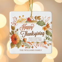 Custom Business Happy Thanksgiving Herfst Flowers