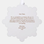 Custom Business Happy Thanksgiving Herfst Flowers Ornament Kaart (Achterkant)