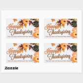 Custom Business Happy Thanksgiving Party Pumpkin Rechthoekige Sticker (Vel)