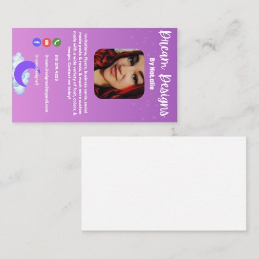 Custom Business Kaart Contactkaartje (Voorkant / Achterkant)