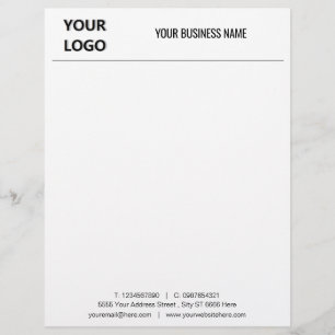 Custom Business Letterhead Voorbeeld met Logo Briefhoofd