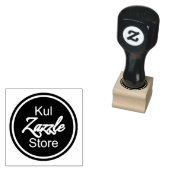 Custom Business Logo 1" x 1" Wood Art Stamp Rubberstempel (Gestempeld)