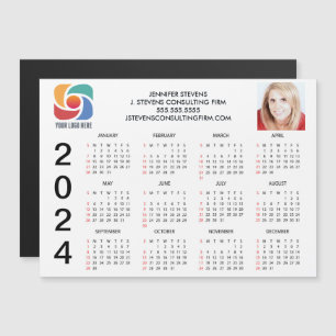 Custom Business Logo 2024 Bedrijfskalender Magneet