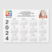 Custom Business Logo 2024 Bedrijfskalender Magneet (Voorkant)