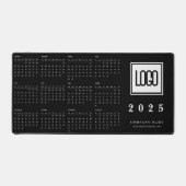 Custom Business Logo 2025 Zwart Kalender Desk Mat (Voorkant)