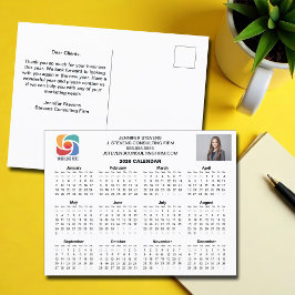 Custom Business Logo 2026 Bedrijfskalender Briefkaart