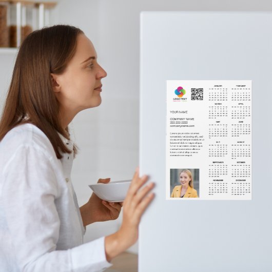 Custom Business Logo 2026 Bedrijfskalender Magnet