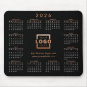 Custom Business Logo 2026 Calendar Roos Gold Muismat (Voorkant)