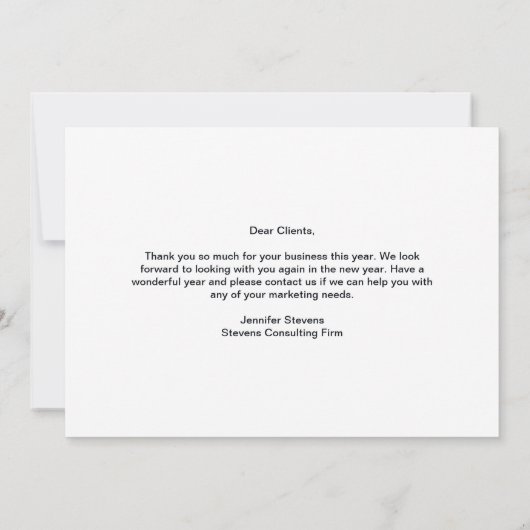 Custom Business Logo 2026 Company Calendar Card (Achterkant)