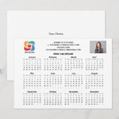 Custom Business Logo 2026 Company Calendar Card (Voorkant / Achterkant)