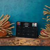 Custom Business Logo 2026 Kalender Zwart Wit Fotoplaat (Zijkant)